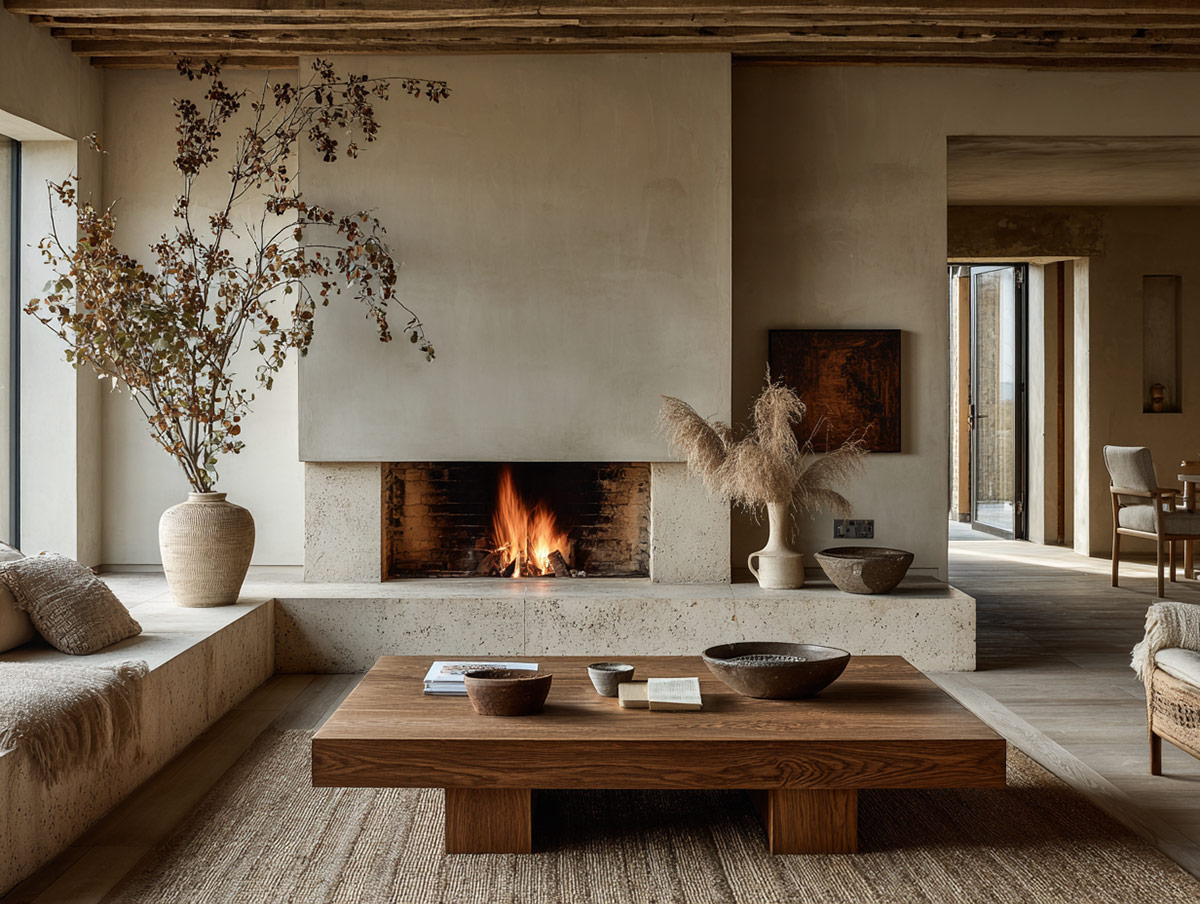 warm and cosy minimalist interior