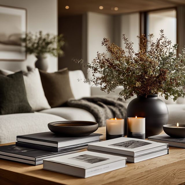 warm minimalist living room