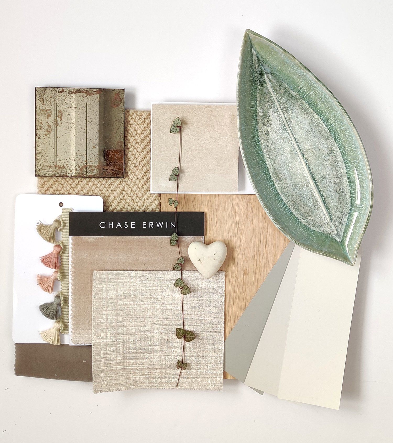 a collection of materials and fabrics