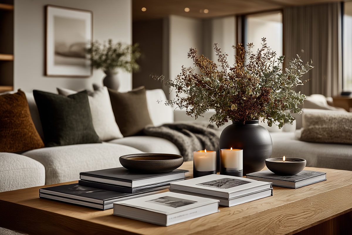 warm minimalist living room